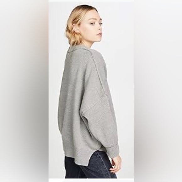 Free People Sweaters - Free People Wool Blend Relaxed Grey Raglan Sweater